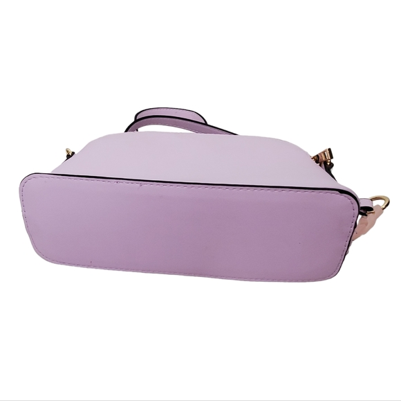 A NEW DAY Lavender Crossbody Bag Plastic Chain Mini Zipper Faux Leather - Picture 6 of 10